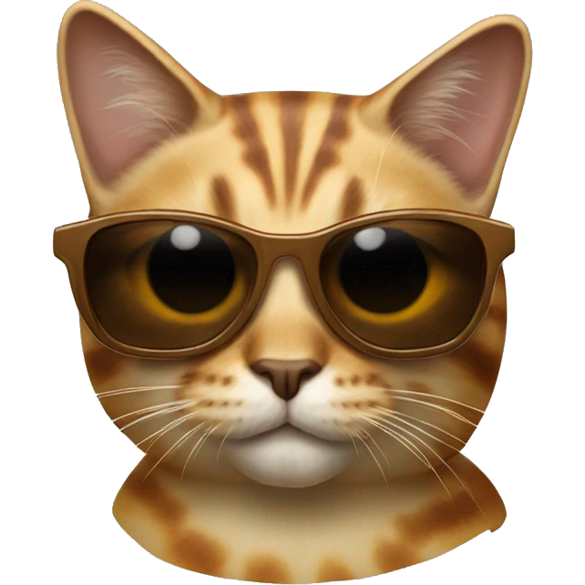 Tortis shell cat with sunglasses  emoji