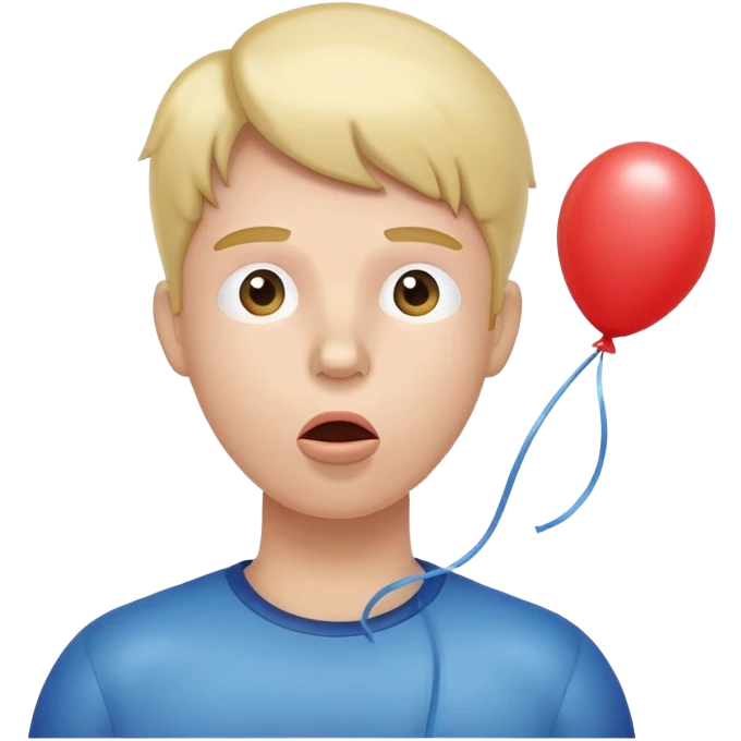person inflating a balloon with their breath emoji