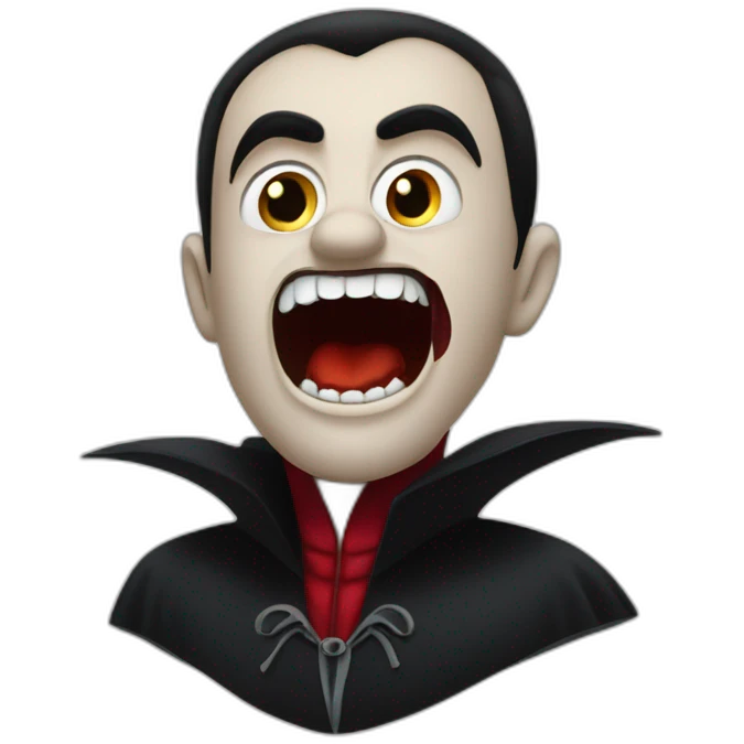 Dracula bitting a neck emoji