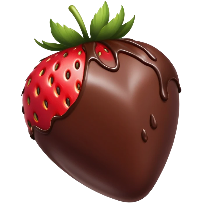 chocolate covered strawberry  emoji