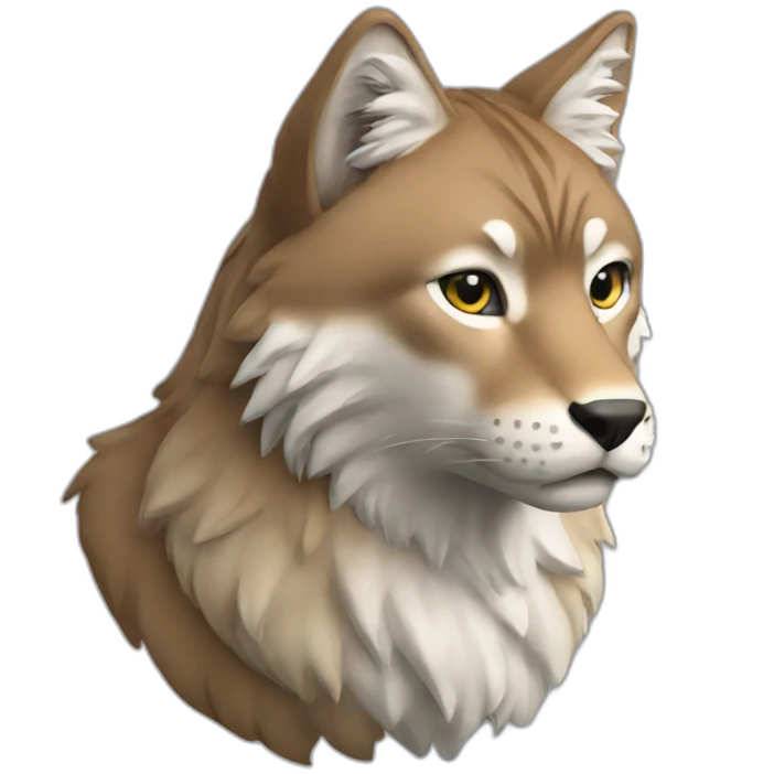Un chat sur un loup emoji