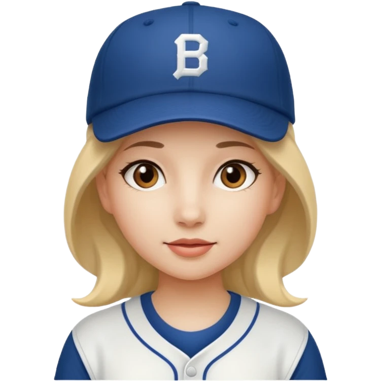 baseball hatted girl emoji