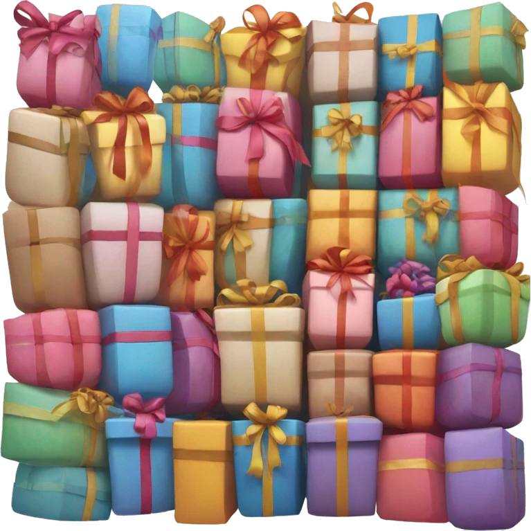 Multiple Color Giftbox. emoji