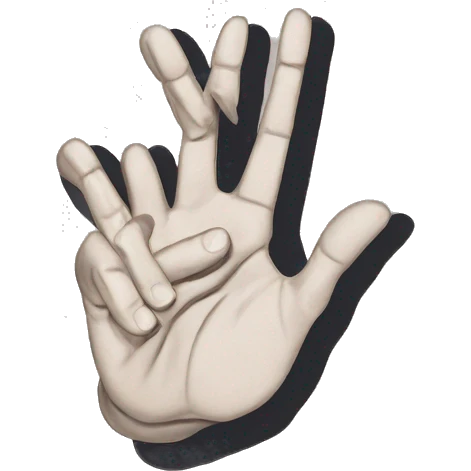 spock hand sign tearing emoji