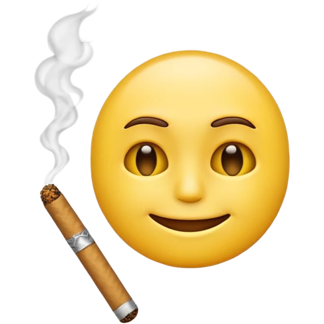 normal emoji smoking weed emoji