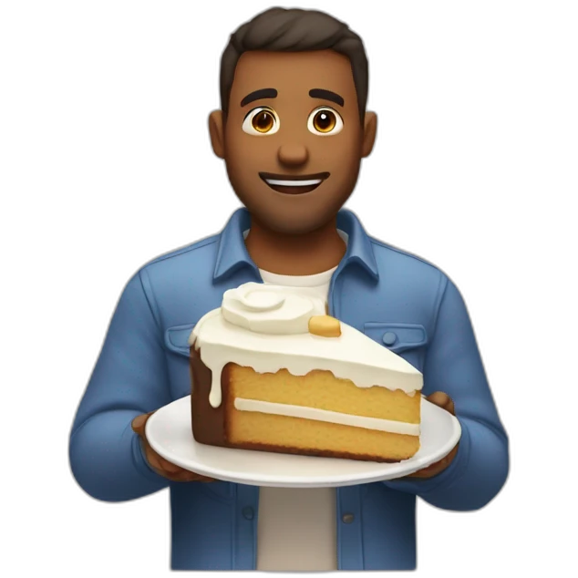 a dad with milk and cake emoji
