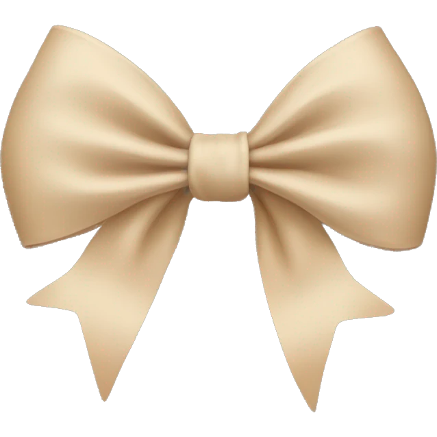 Beige bow emoji