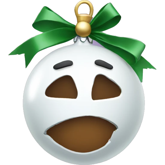 A broken Christmas tree bauble emoji
