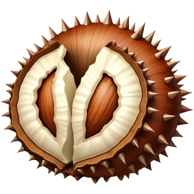 chestnut in its shell emoji