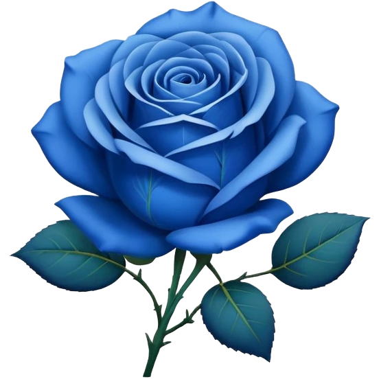 Blue rose emoji