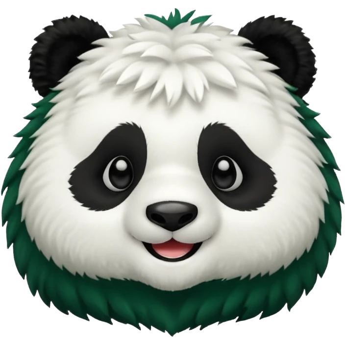 make a cute dark green panda emoji emoji