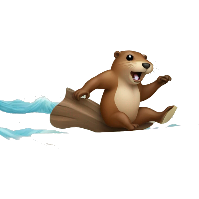 beaver surfing emoji