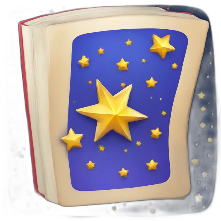 magic book with stars around emoji