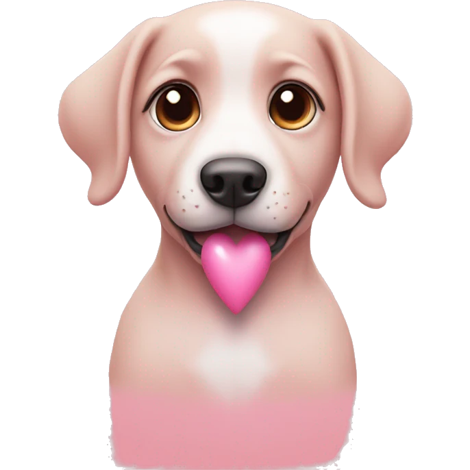 Pink heart with puppy eyes  emoji