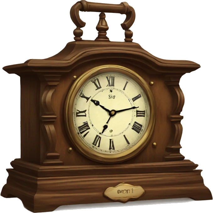 Vintage wooden table top clock fancy  emoji
