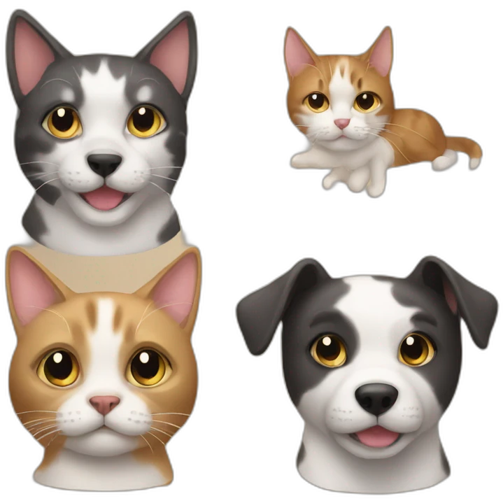 Dog cat emoji