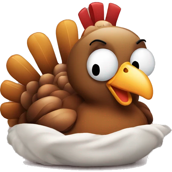 Sleepy turkey emoji