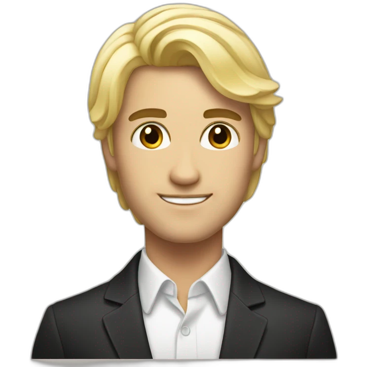 Handsome guy with black hair and cute blonde lady emoji