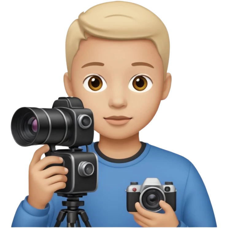 jovem filmando emoji