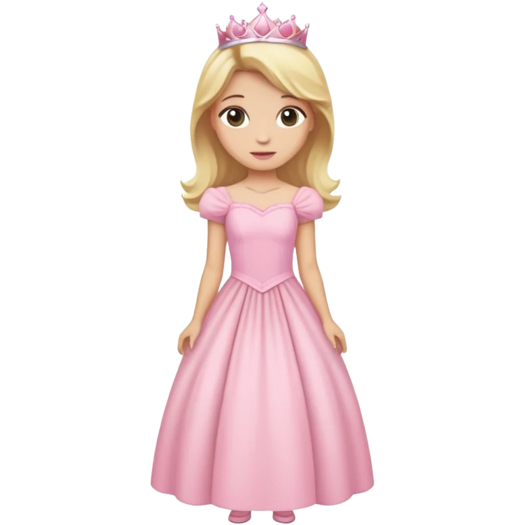 blonde princess with light pink dress emoji