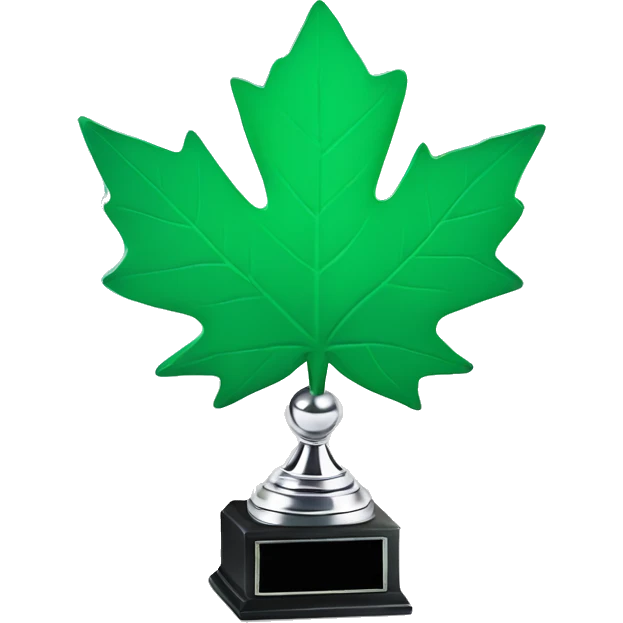 Green Maple Leaf Add a silver trophy emoji