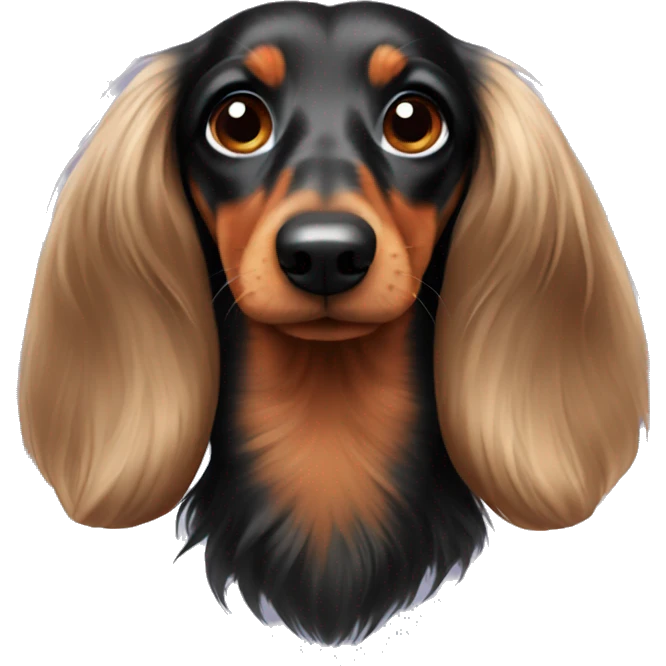 Long haired dachshund  emoji