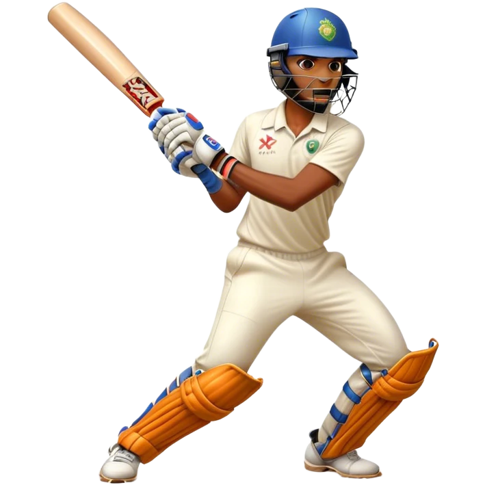 Cinematic Realistic Cricket Pop Culture Emoji, depicted with a dynamic, action‚Äêpacked scene capturing the spirit of India's beloved sport rendered with vibrant textures and energetic lighting. emoji