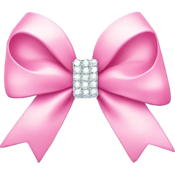 Pink bow made of diamonds emoji