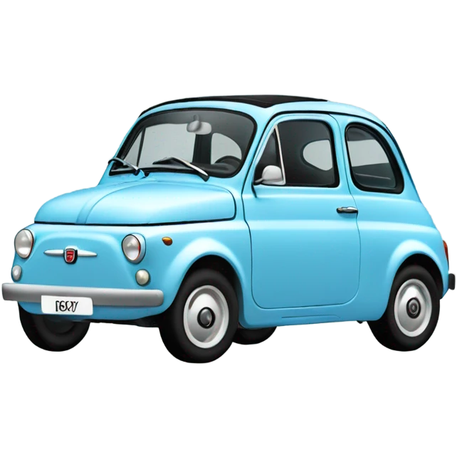 fiat 500 baby light blue emoji