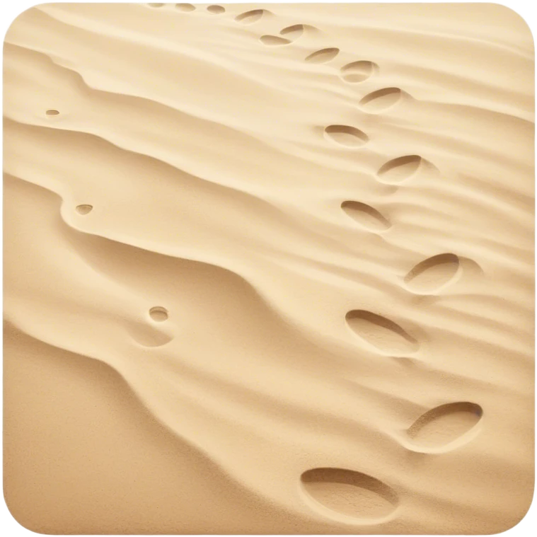 **Baby footsteps lead ahead of larger ones**, as if guiding the adult forward.  on sand emoji