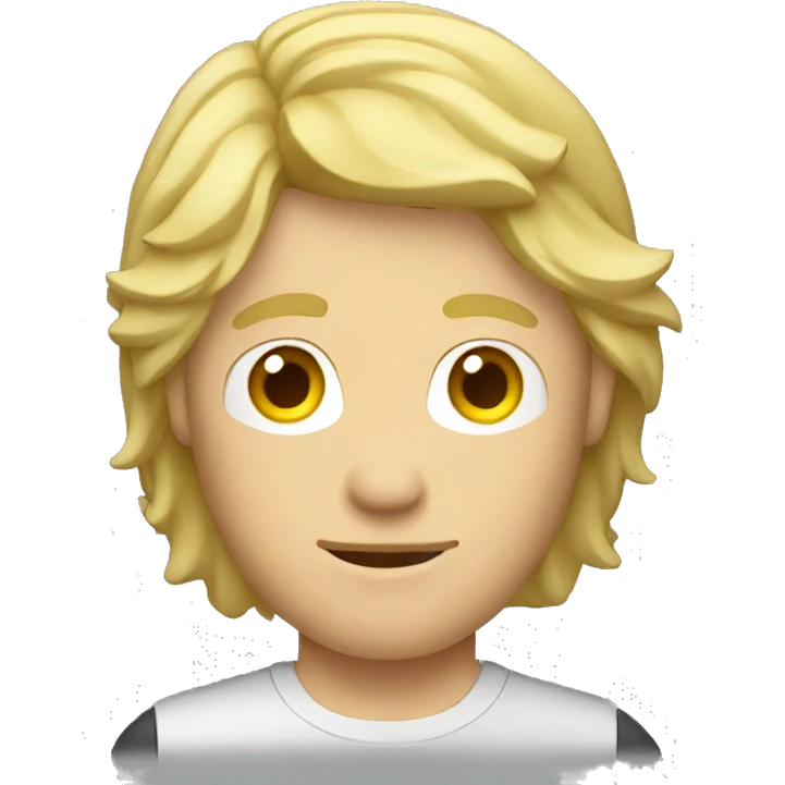 blonde guy with mullet holding a camera emoji