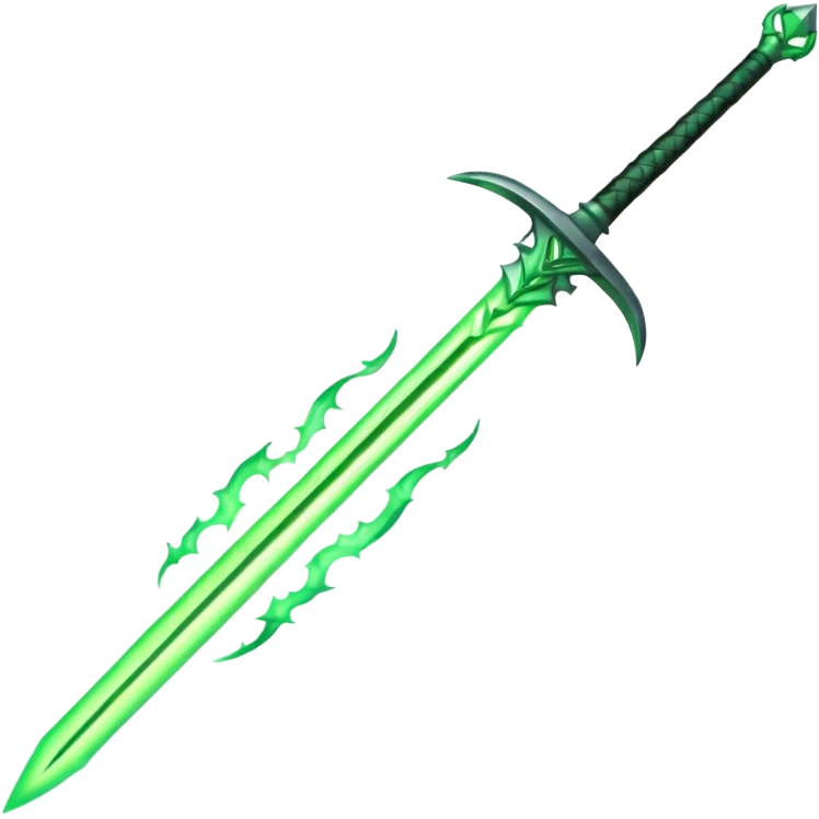 green fire sword emoji