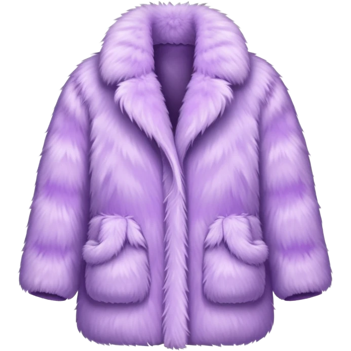 super realistic light purple fur coat isolated emoji