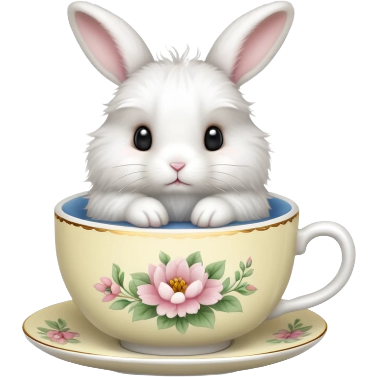 bunny in teacup emoji
