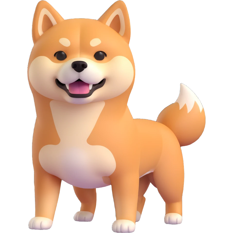 shiba inu with muscles emoji