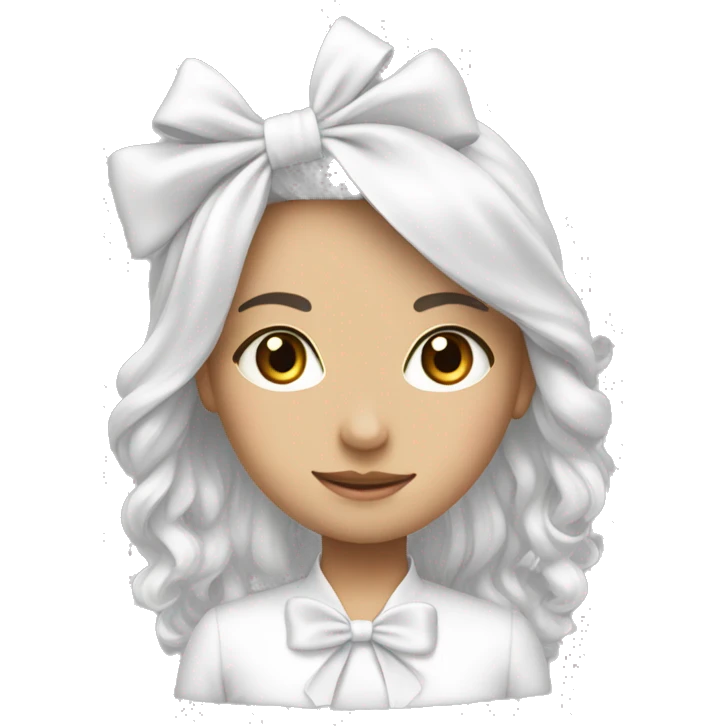 ￼ white bow  emoji