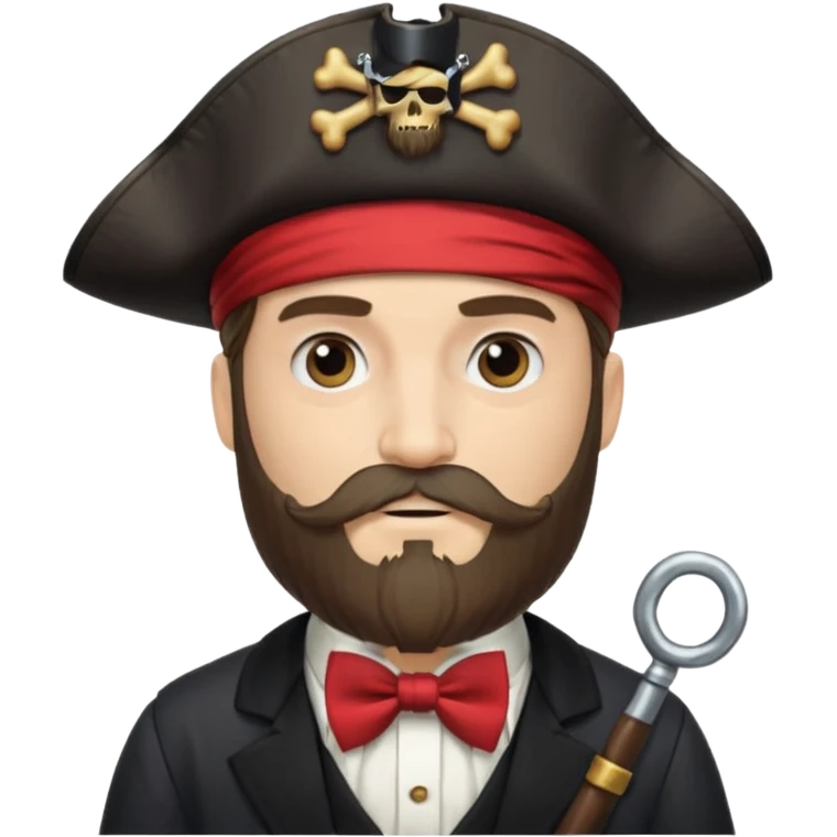 pirate with long beard and bow tie emoji