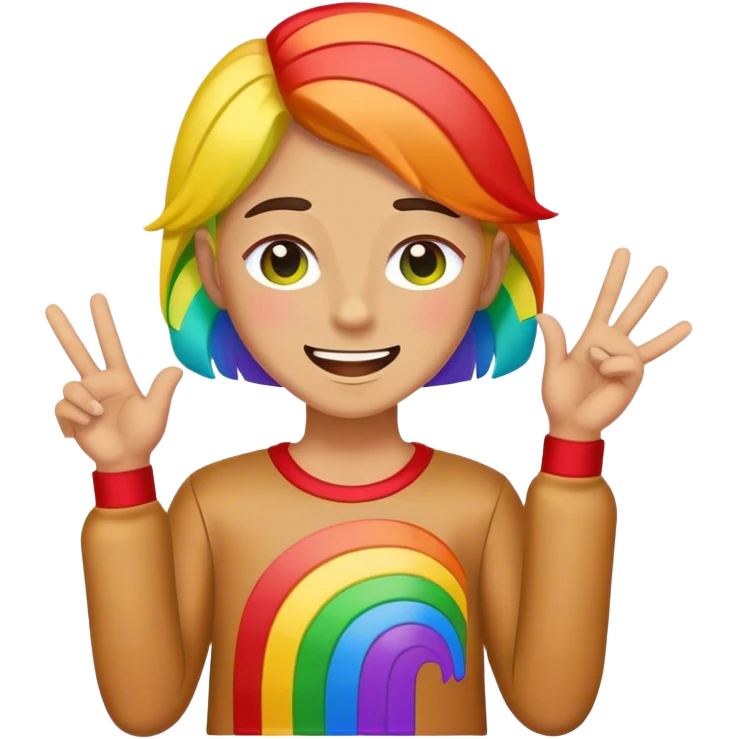 ￼ wink rainbow emoji