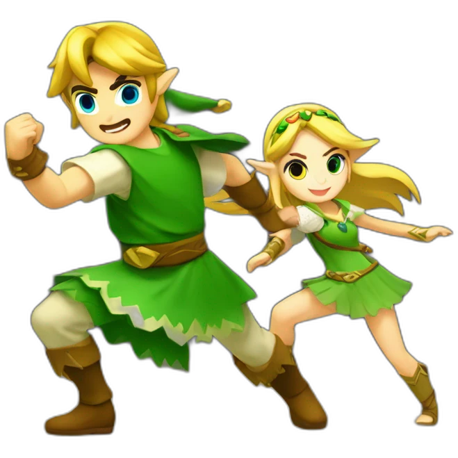 link and zelda dancing lambada emoji