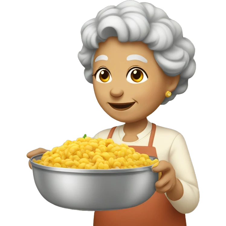 grand mother making food emoji