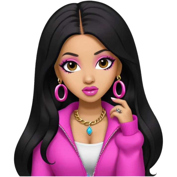pretty bratz baddie, cardi b emoji