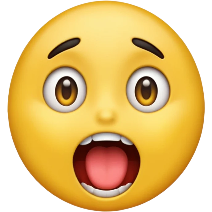 cartoon sticker of a surprised emoji with open mouth, colorful and cheerful, no text, suitable for WhatsApp and Instagram emoji