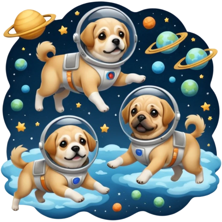 dogs in space emoji