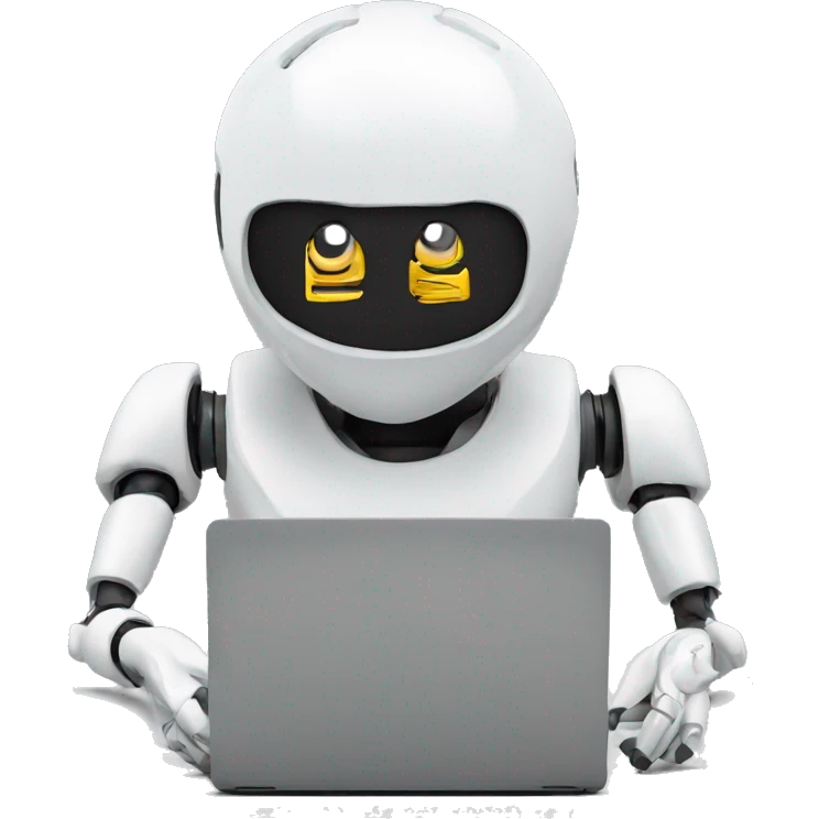 a bot works with computer emoji