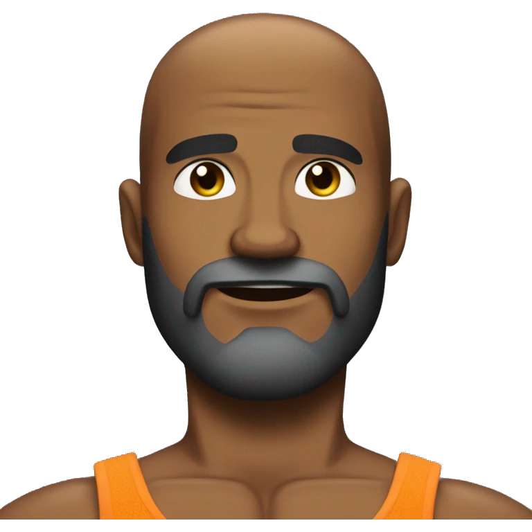 confident gaze of lean muscularity and stuble beard emoji