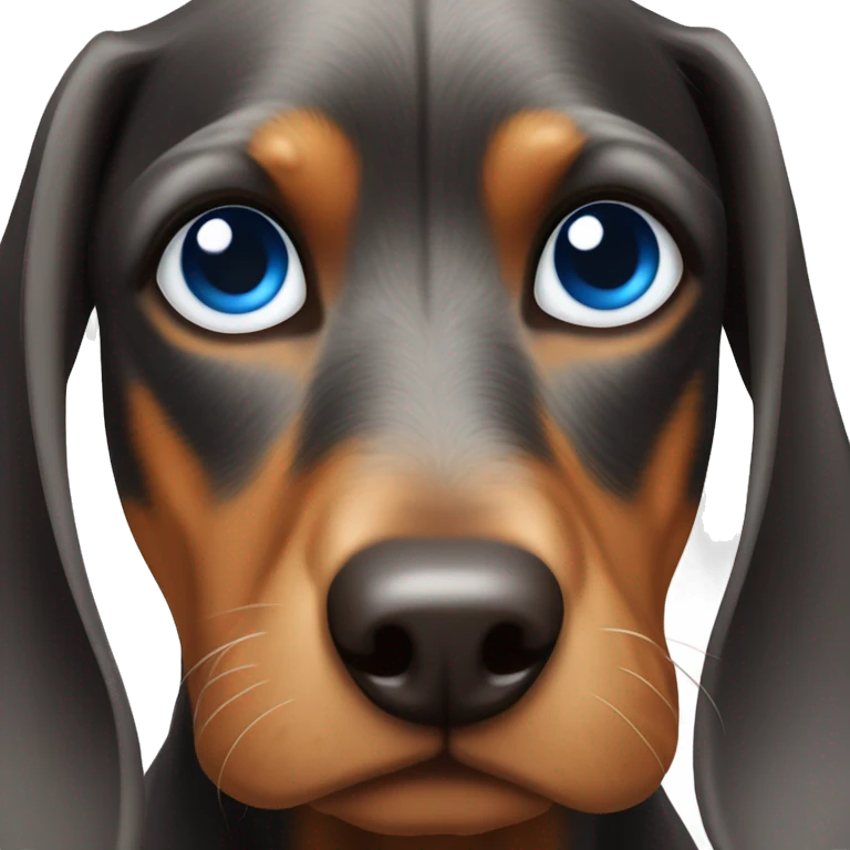 teckel arlequin with blue eyes emoji