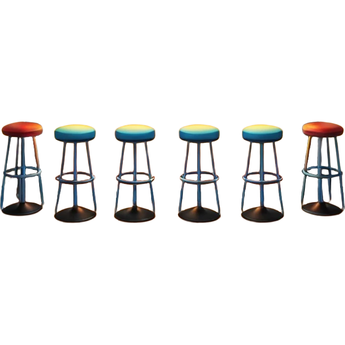 A 3D cartoon bar interior with a counter, glowing shelves of colorful bottles, tall stools, and hanging lights, warm ambient lighting, realistic reflections, Memoji-style. Photo Frame. Negative : Transparent. emoji