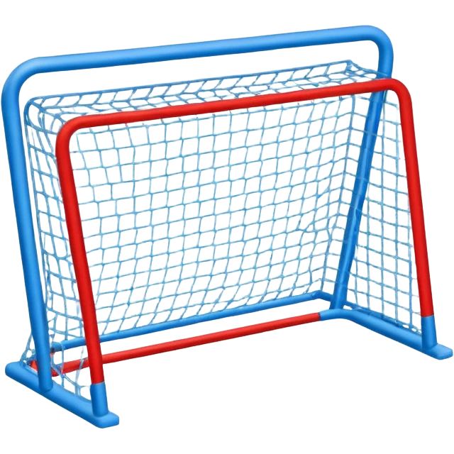 
 “Goal” sign comic style blue (#00A3E0) and red (#F9423A)  emoji