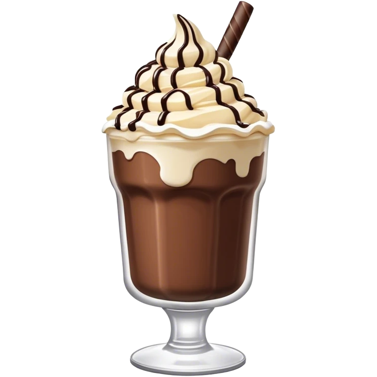 Chocolate Cookie Dough milkshake emoji