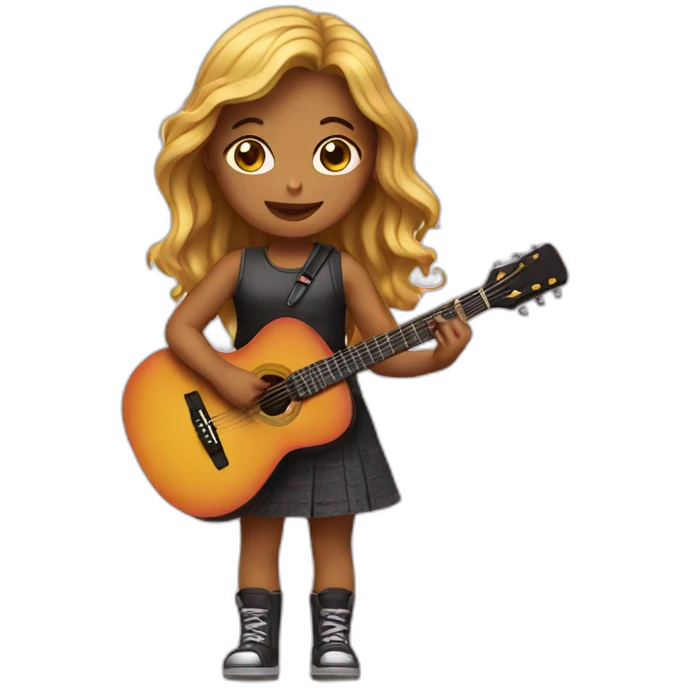 girl with guitar emoji